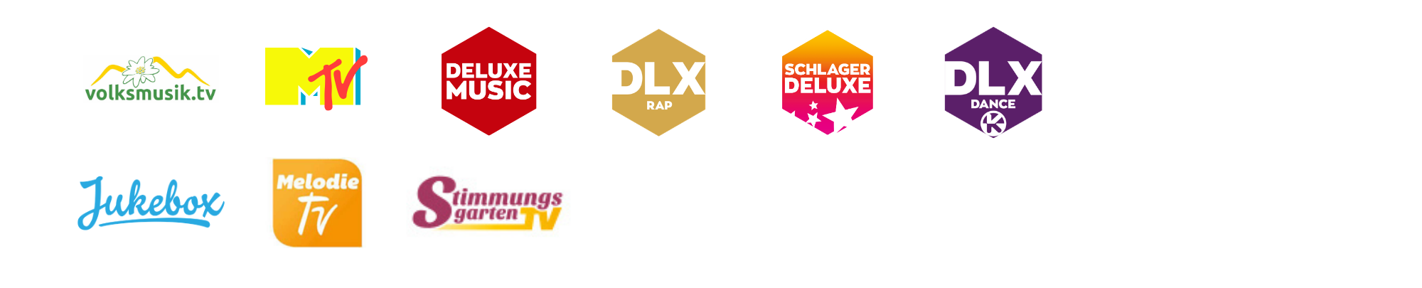 Musik: Aufzählung der Senderlogos