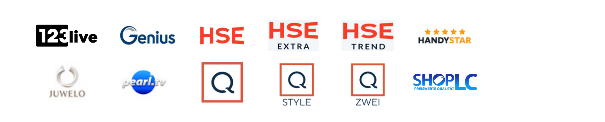 Shopping: Aufzählung der Senderlogos
