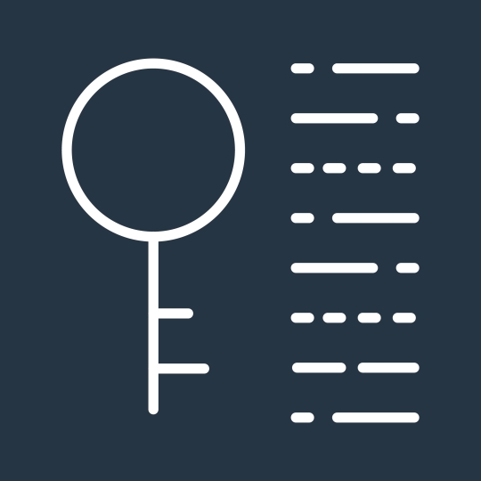 Grafik eines Schlüssels.