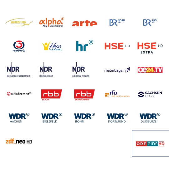 Übersicht aller Free to Air Sender über 19,2 Ost