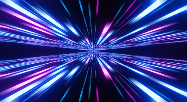 Ein Foto mit leuchtenden Lichtern.